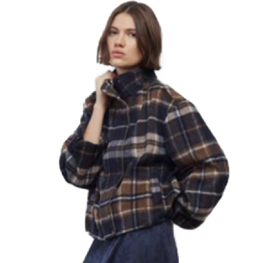 ELLI PLAID NAVY