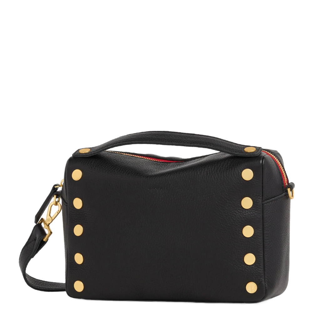 EVAN CROSSBODY MED BLACK RED ZIP