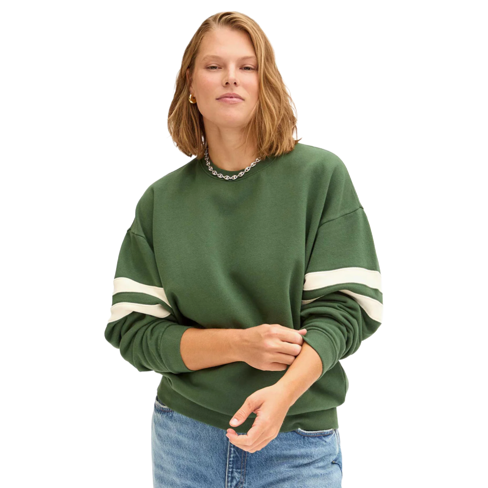 OVERSIZED SWEATSHIRT VARSITY FOREST