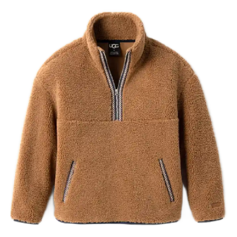 MEN'S UGGBRAID HALF ZIP CHESTNUT