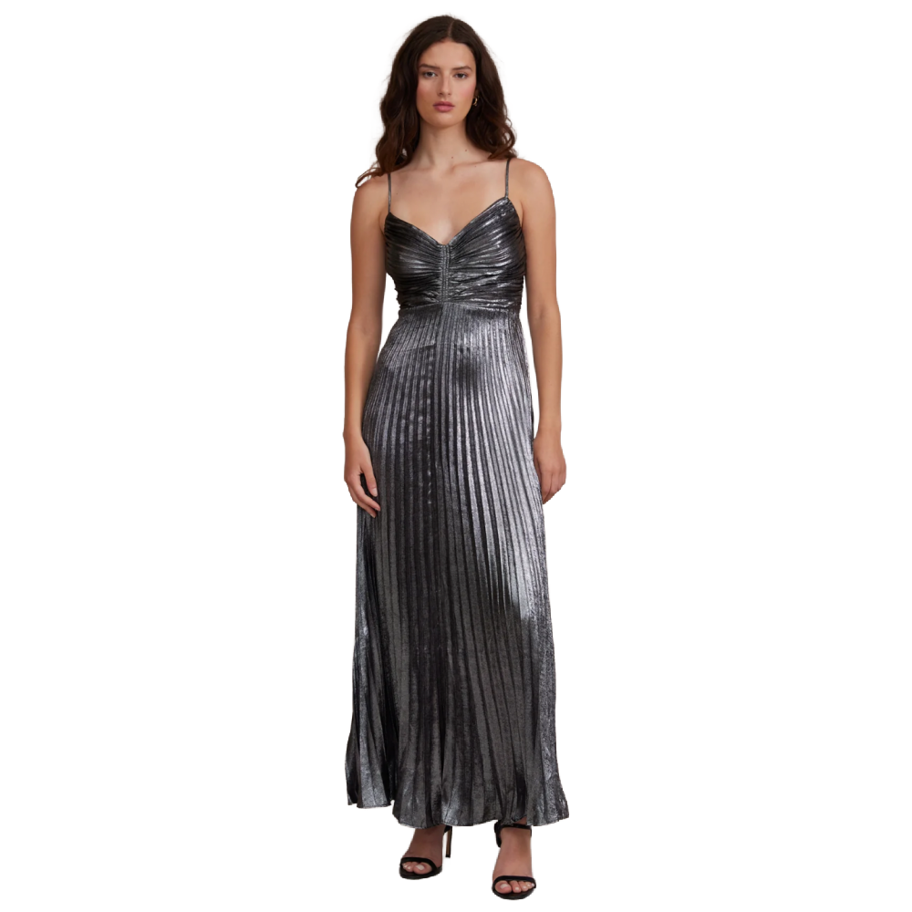 ROSE PLEATED DRESS SILVER