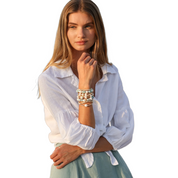 AVA BUTTON UP WHITE