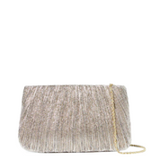 BRIT PLEATED CLUTCH CHAMPAGNE