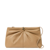CORRINE GATHERED CLUTCH KHAKI