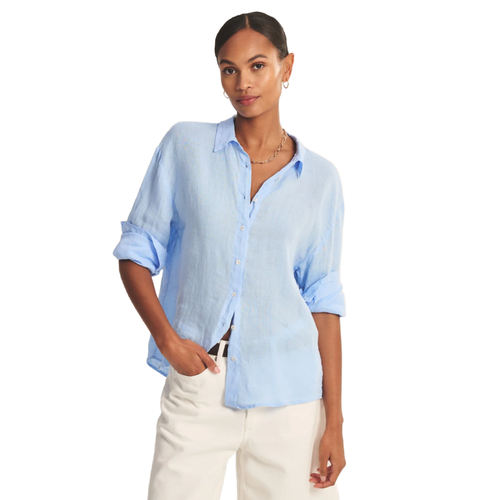 sailboat dress shirt Ophelia Embroidered Sailboat Button Down Shirt