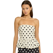 ARIANA STRAPLESS WHITE BLACK
