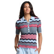 ROSELLE ZIGZAG STRIPE POLO