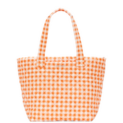 MEDIUM METRO TOTE DELUXE ORANGE GINGHAM