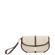 SMALL ASTOR CLUTCH SANDY LINEN