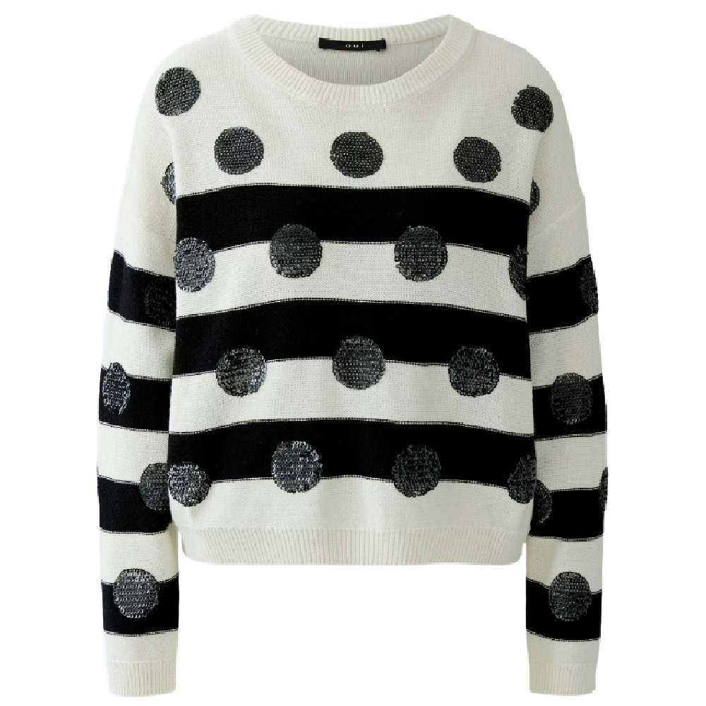 PULLOVER WHITE BLACK