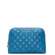 MEDIUM DOUBLE ZIP COSMETIC ATLANTIC BLUE