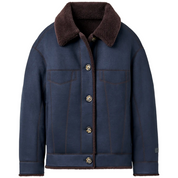 FRANKIE REVERSIBLE TRUCKER JACKET MARINER CARAMEL