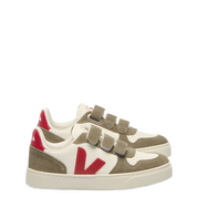 SMALL V-10 LEATHER PEPPER KAKI