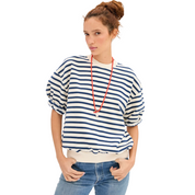 OVERSIZED SWEATSHIRT NAVY CREAM