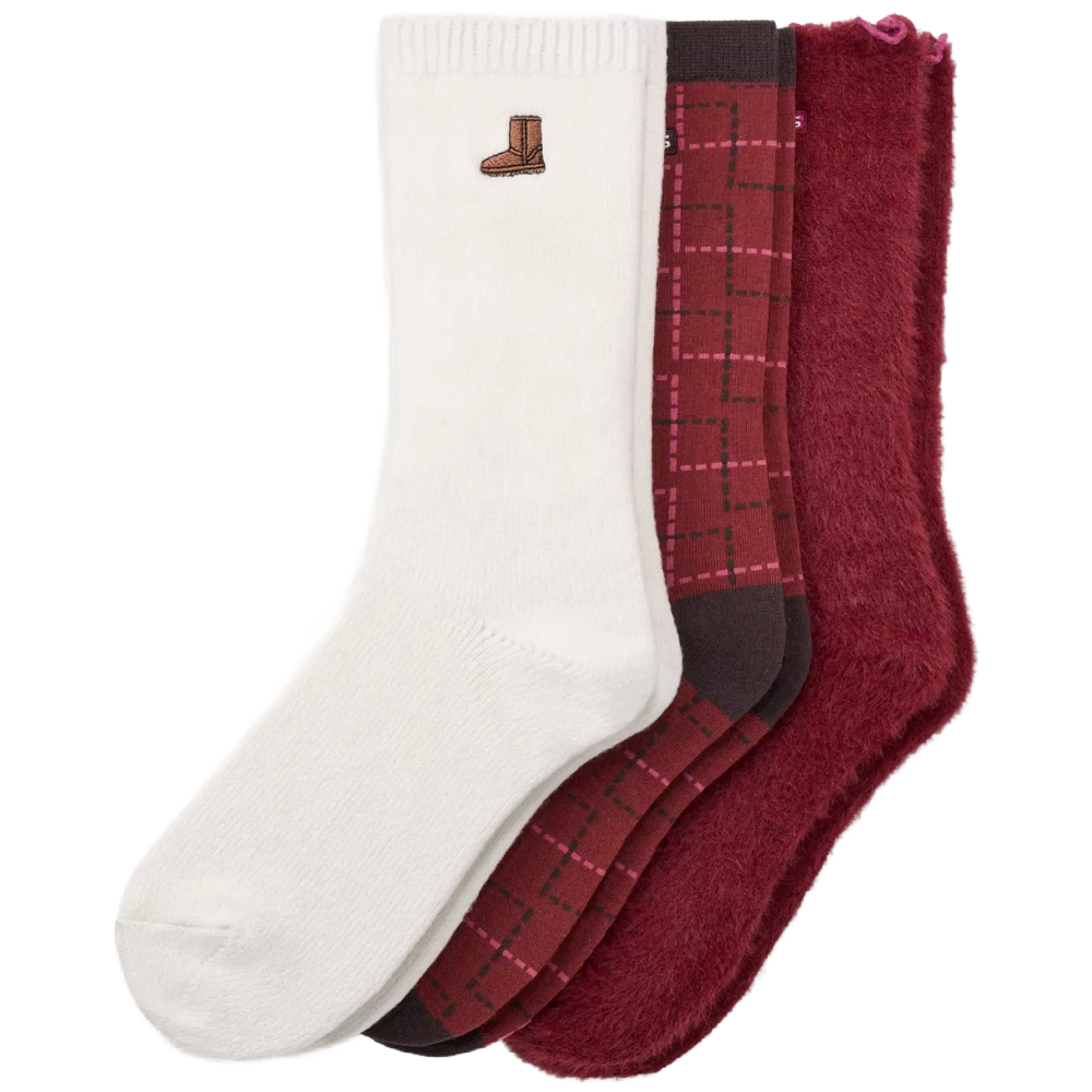 CLASSIC CREW 3 PACK SOCKS BOOT BERRY