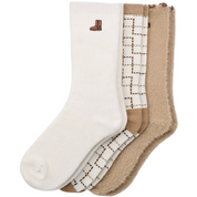 CLASSIC CREW 3 PACK SOCKS BOOT SAND