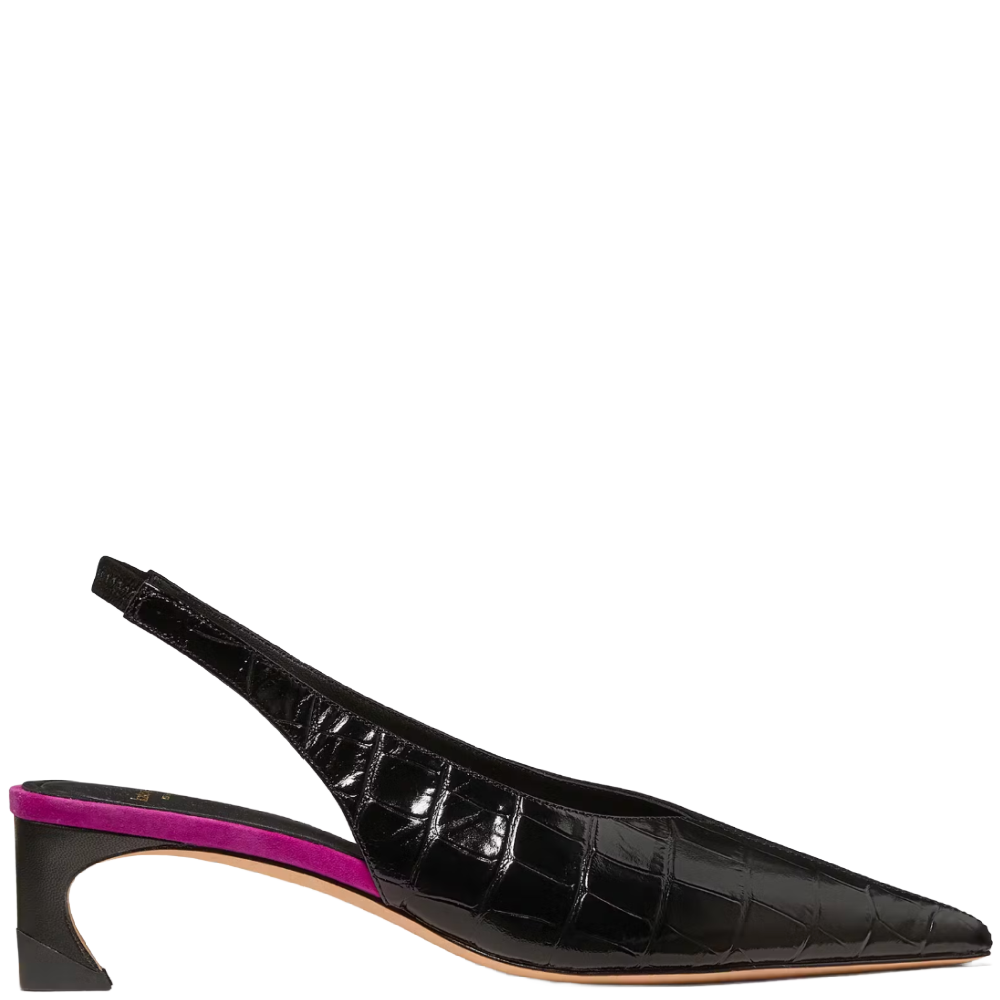 VIV KITTEN SUEDE & CROC BLACK