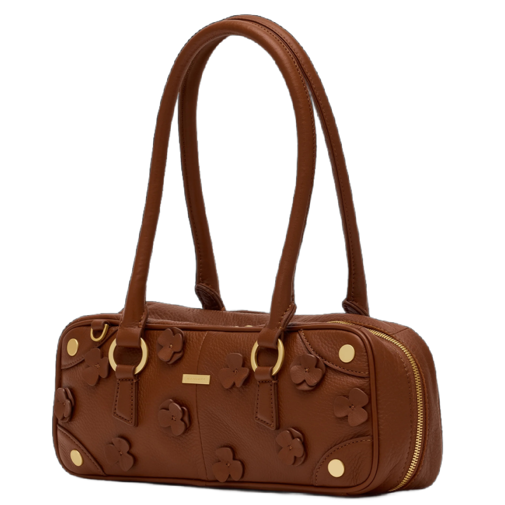 MEREDITH SMALL SIENNA FLORA/BRUSHED GOLD