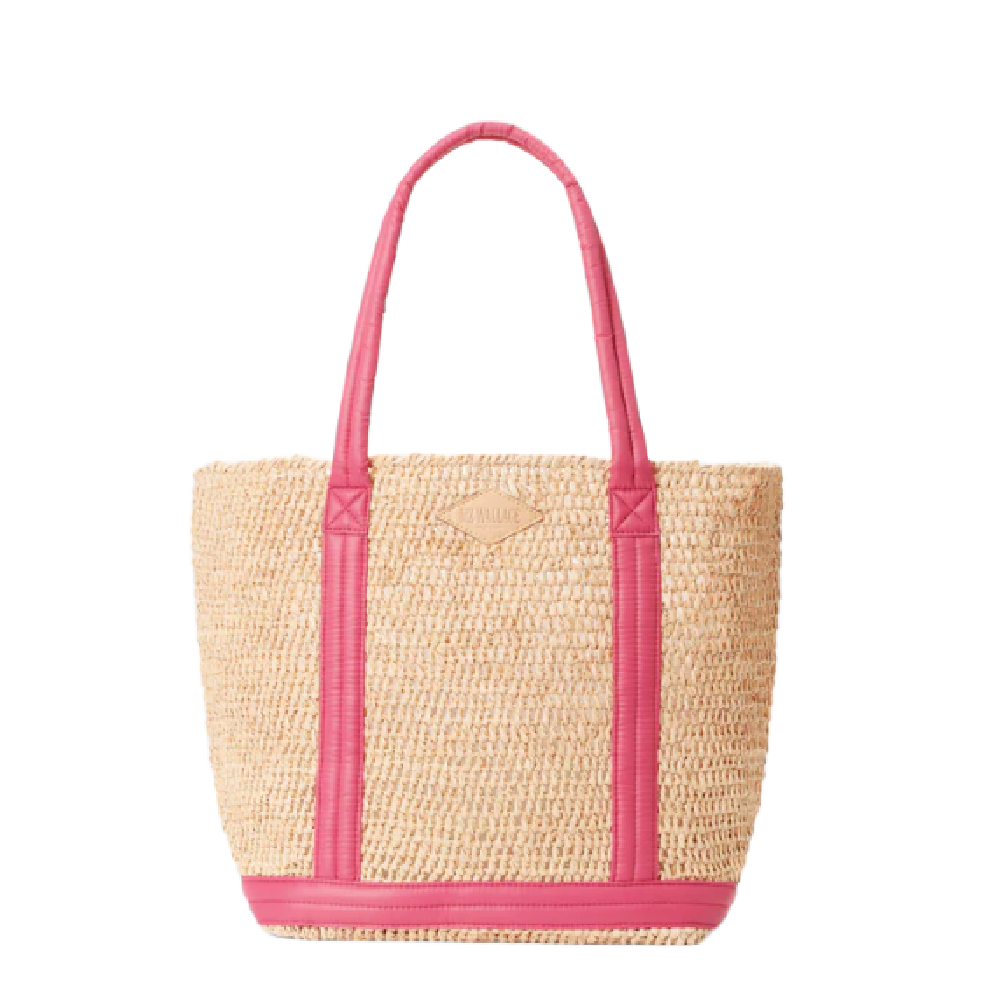 MEDIUM RAFFIA TOTE ZINNIA