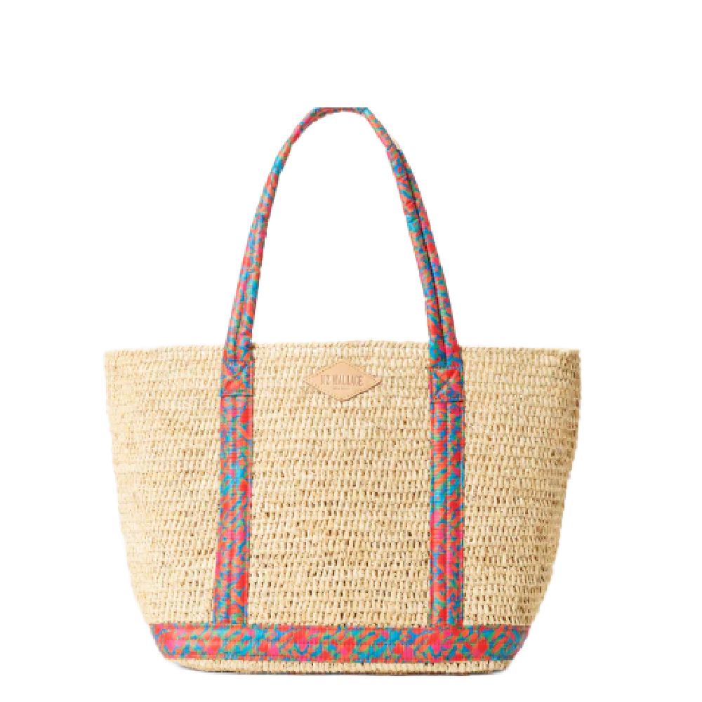 RAFFIA TOTE MEDIUM POPPY