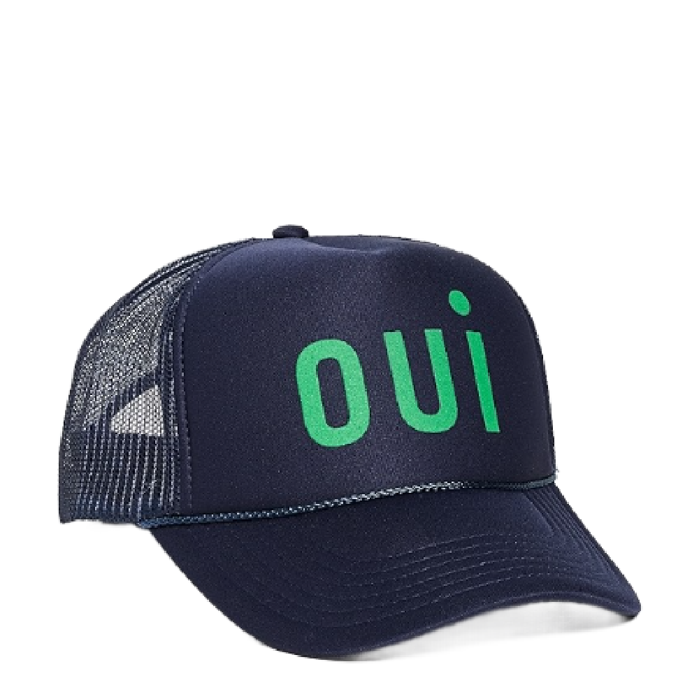 OUI TRUCKER HAT NAVY/GREEN