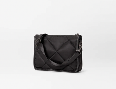 QUILTED MADISON CONVERTIBLE CROSSBODY BLACK