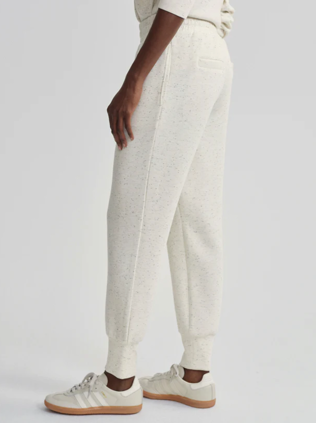 SLIM CUFF PANT IVORY MARL