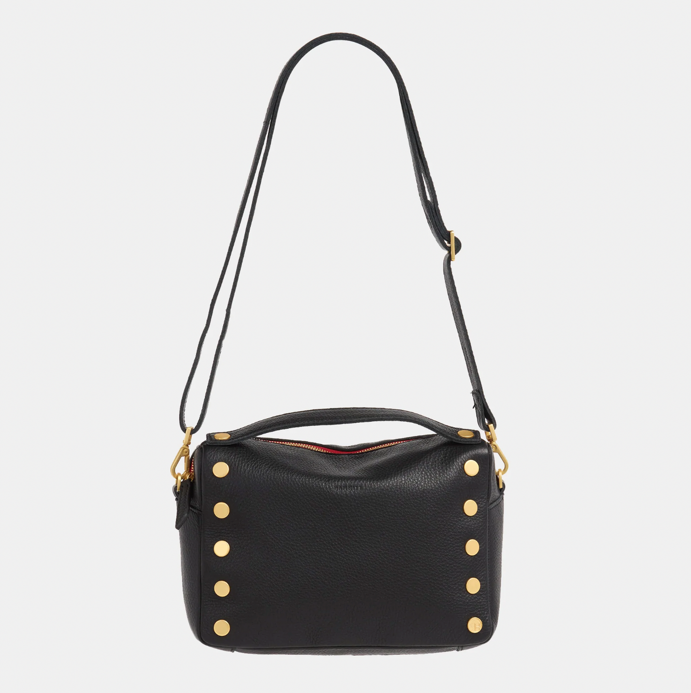 EVAN CROSSBODY MED BLACK RED ZIP