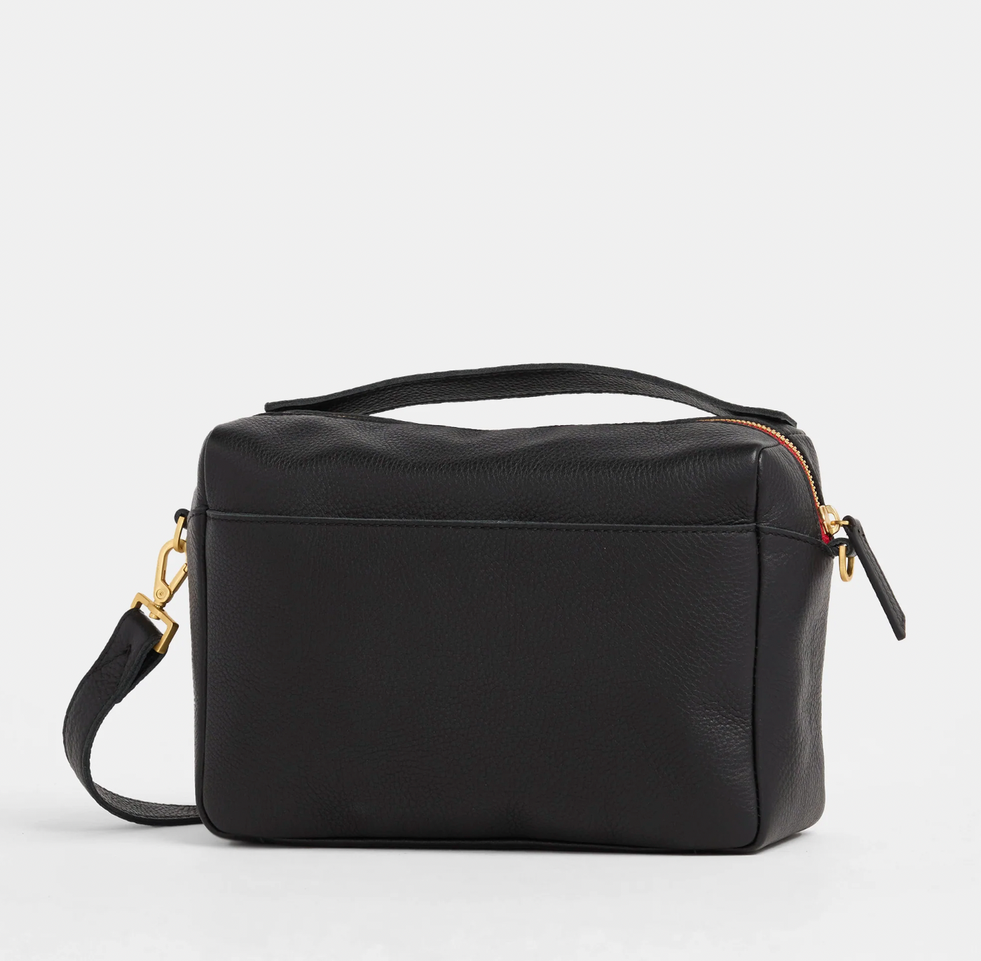 EVAN CROSSBODY MED BLACK RED ZIP