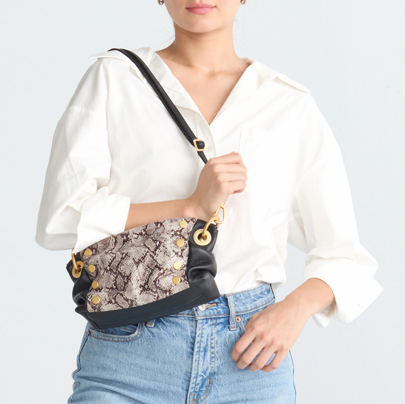 DANIEL CROSSBODY SML CONTRAST SNAKE