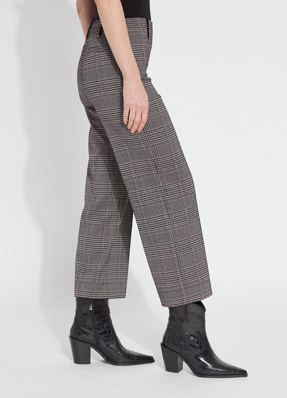 LIVIA CROP BOSTON GLEN PLAID