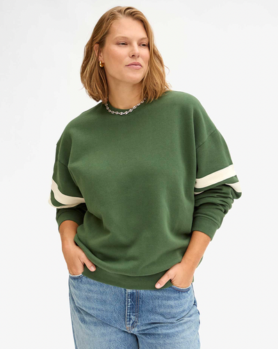 OVERSIZED SWEATSHIRT VARSITY FOREST