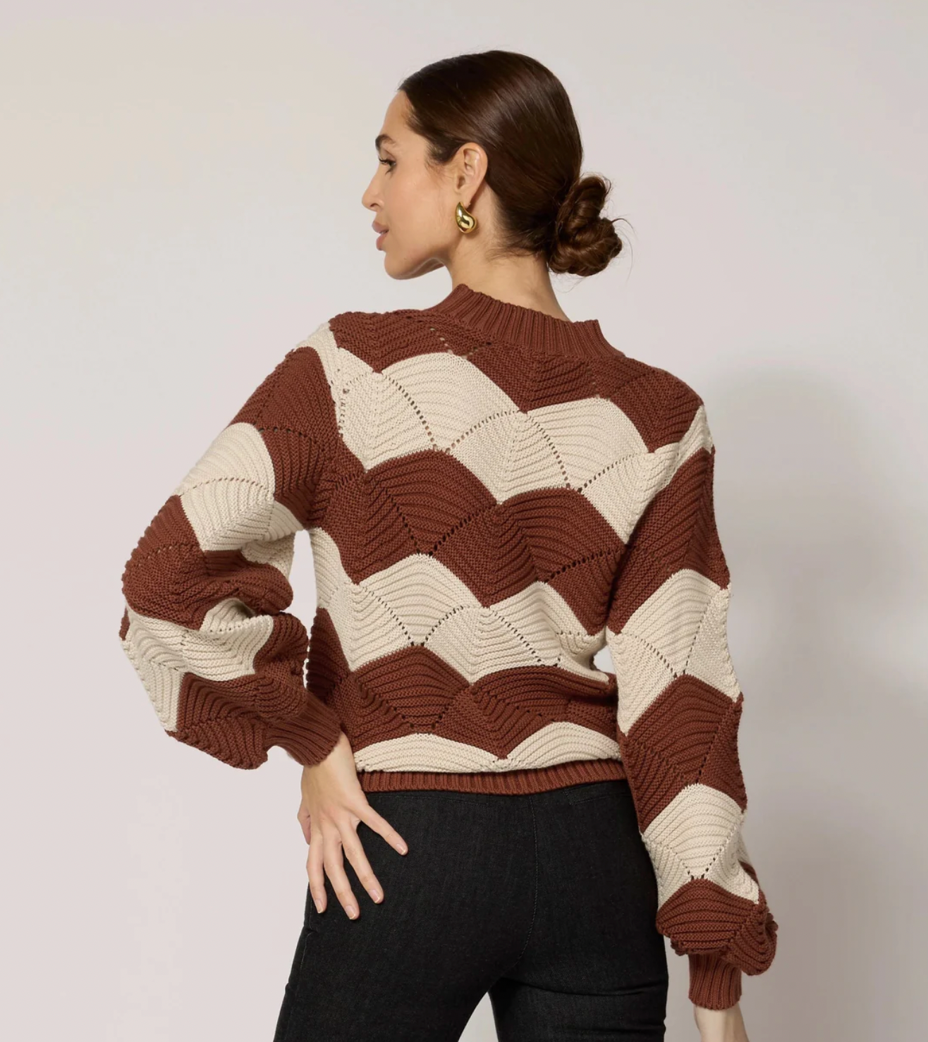 KORI SWEATER TERRACOTTA & IVORY