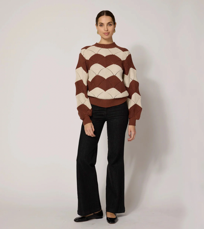 KORI SWEATER TERRACOTTA & IVORY