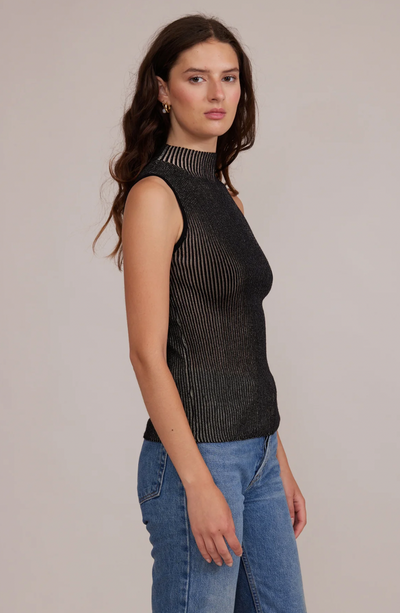 GYDA MOCKNECK BLACK & GOLD