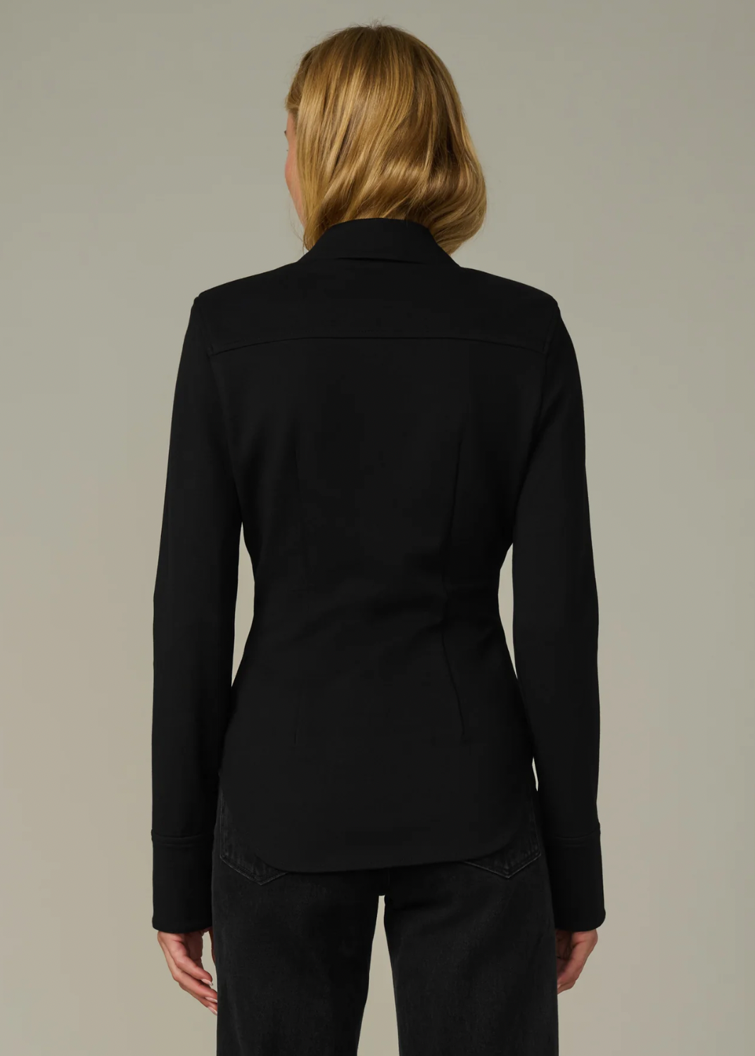 THE CLARA CINCHED BLAZER BLACK