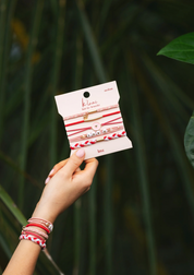 LOVE HAIR TIE BRACELET SET