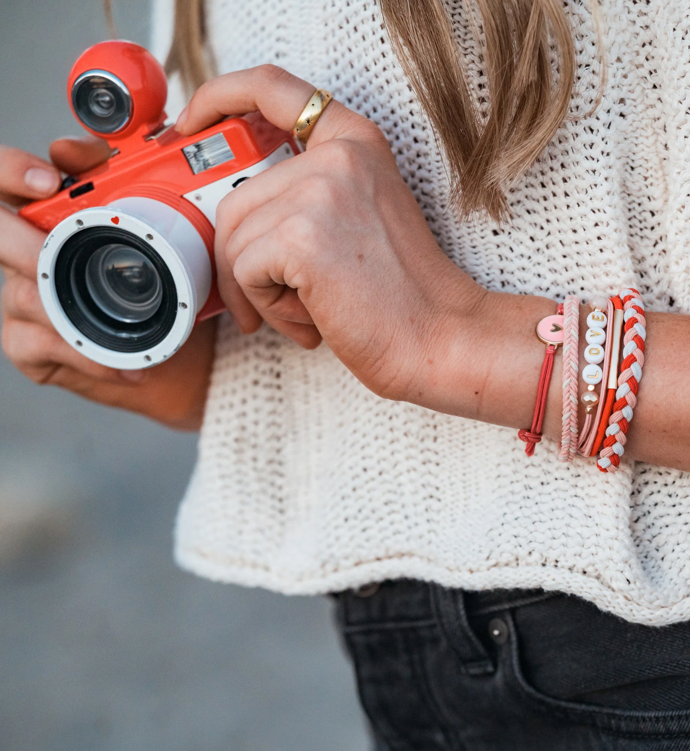 LOVE HAIR TIE BRACELET SET