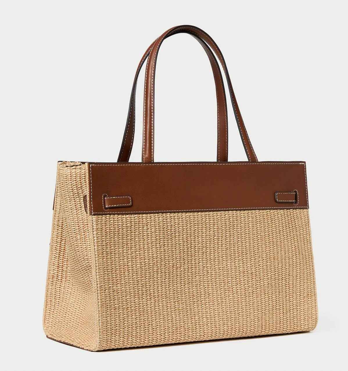 AIDAN NATURAL STRAW WORK TOTE