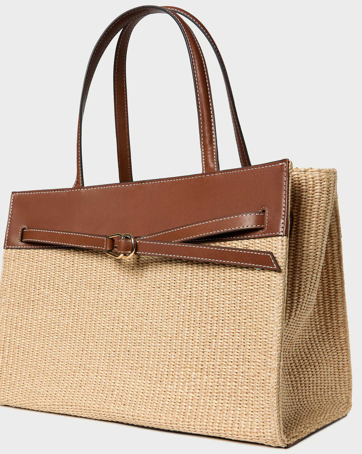 AIDAN NATURAL STRAW WORK TOTE