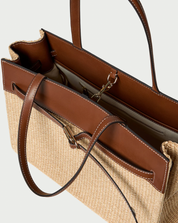 AIDAN NATURAL STRAW WORK TOTE