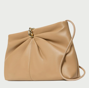 CORRINE GATHERED CLUTCH KHAKI