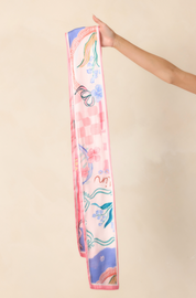 TWILLIE SCARF PINK BLUE