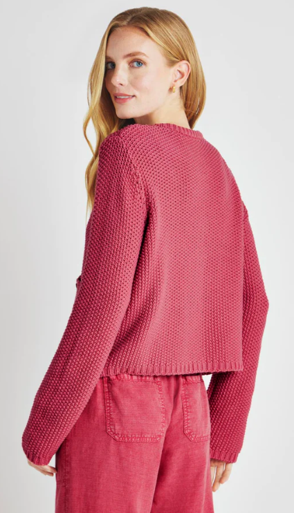 ANDREA CROPPED CARDIGAN ROSSA