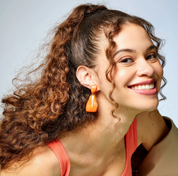 WILMA DROP EARRINGS APRICOT