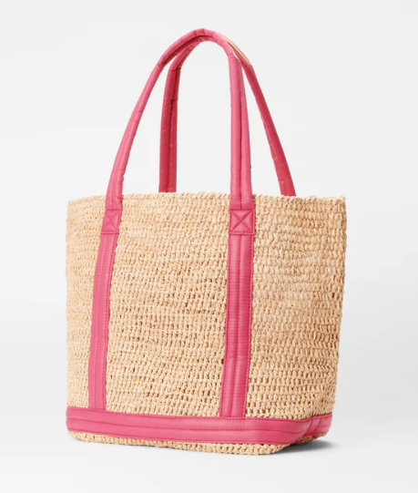 MEDIUM RAFFIA TOTE ZINNIA