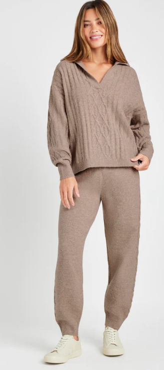 STASSI POLO SWEATER TAUPE