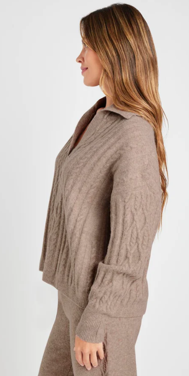 STASSI POLO SWEATER TAUPE