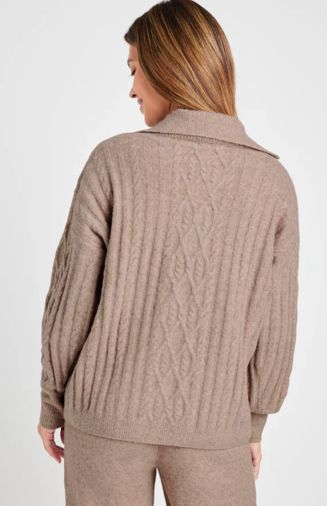 STASSI POLO SWEATER TAUPE