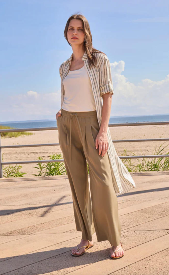 MAE WIDE LEG OLIVE LEAF